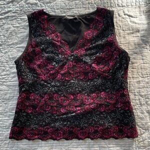 Floral Lace Cropped Top